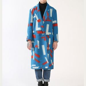 KURT LYLE Bright Blue VERONICA Confetti Coat in OSAKA Size S
